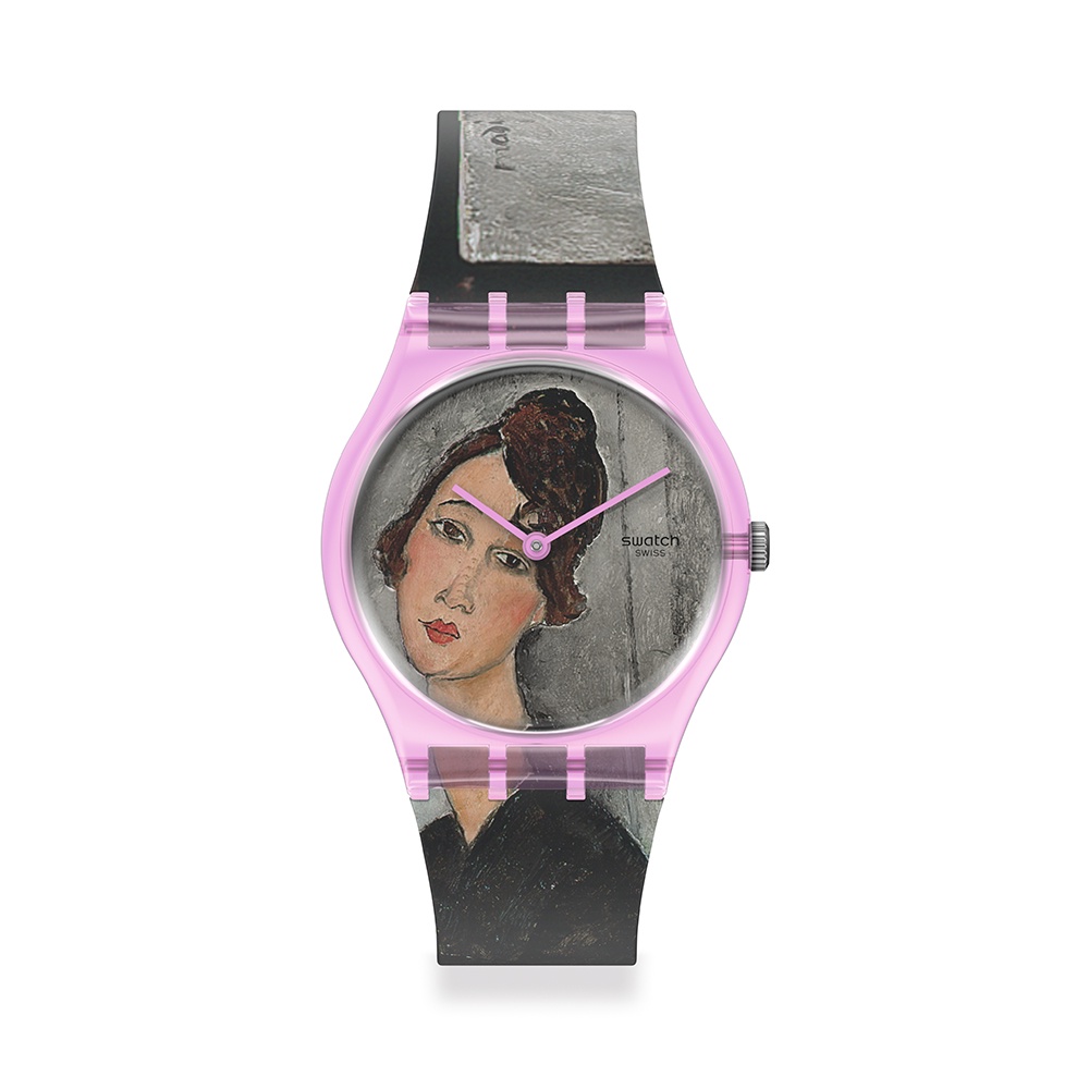 【SWATCH】龐畢度藝術中心聯名 迪伊肖像 莫迪利亞尼Gent 原創 手錶 瑞士錶34mm GZ356