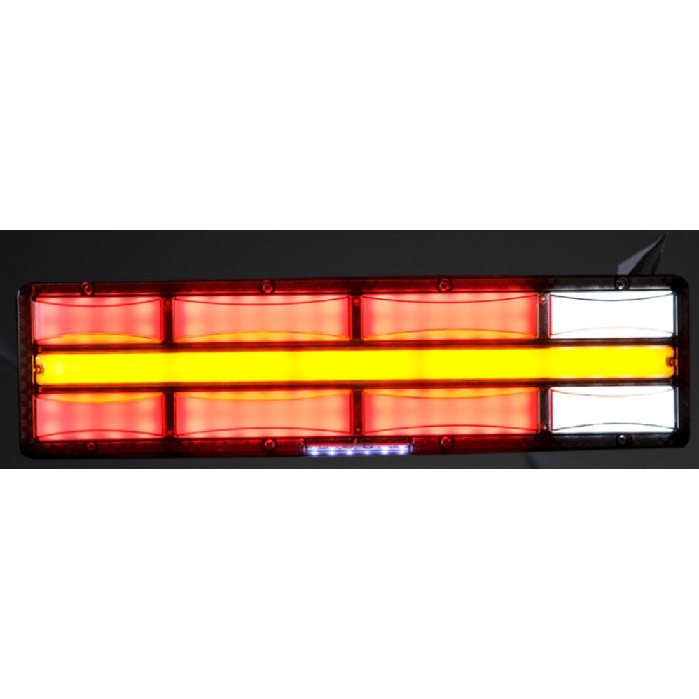 新款式高亮度LED尾燈-黃光-紅光-倒車燈白光小燈-煞車燈導光-流光方向燈-大貨車SCANIA卡車-砂石車-24V
