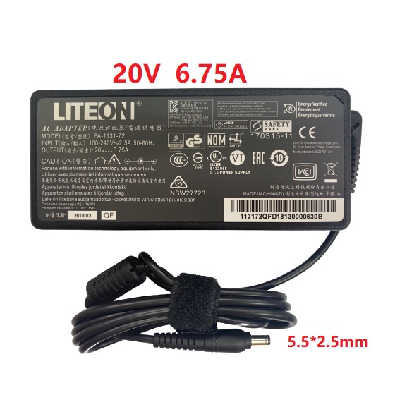 【現貨】庫存新品  20V  6.75A 台灣光寶 LITEON  電源供應器/變壓器 PA-1131-72