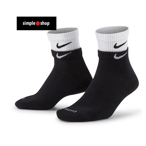 【Simple Shop】NIKE EVERYDAY 運動短襪 小勾 雙層 雙勾 解構 短襪 黑白 DH4058-011