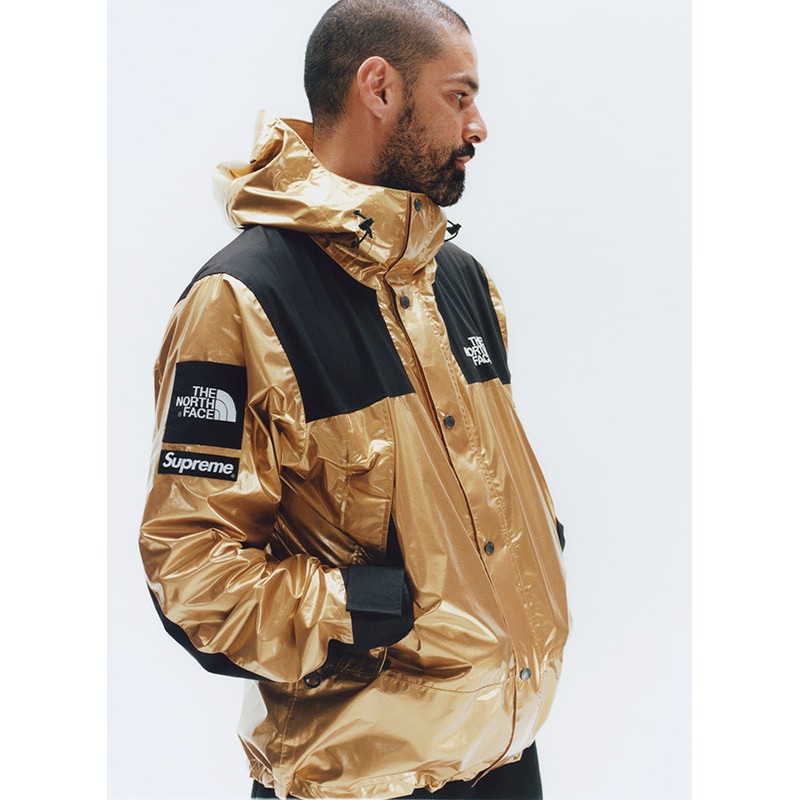 supreme north face jacket silver