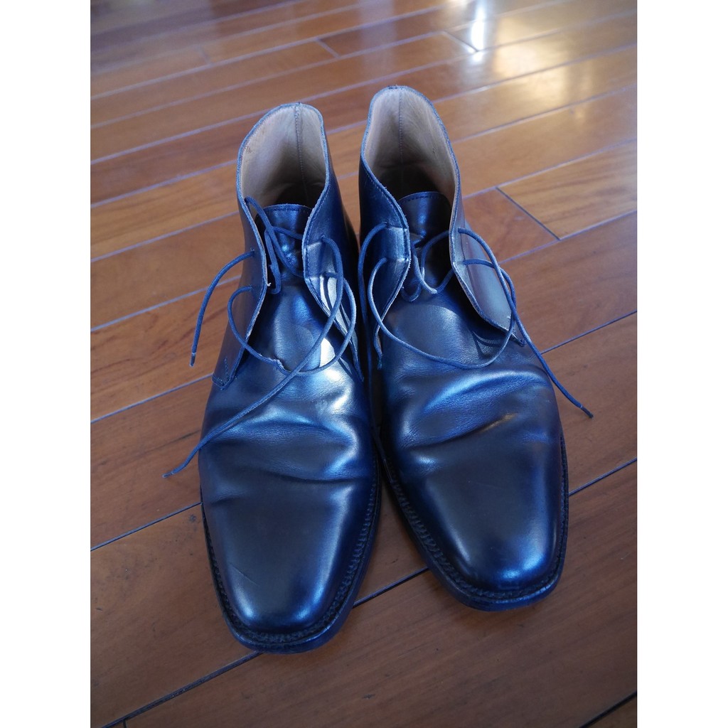 Paul Smith Chukka Boots Black Leather Shoes UK 7 + LOAKE 孟克