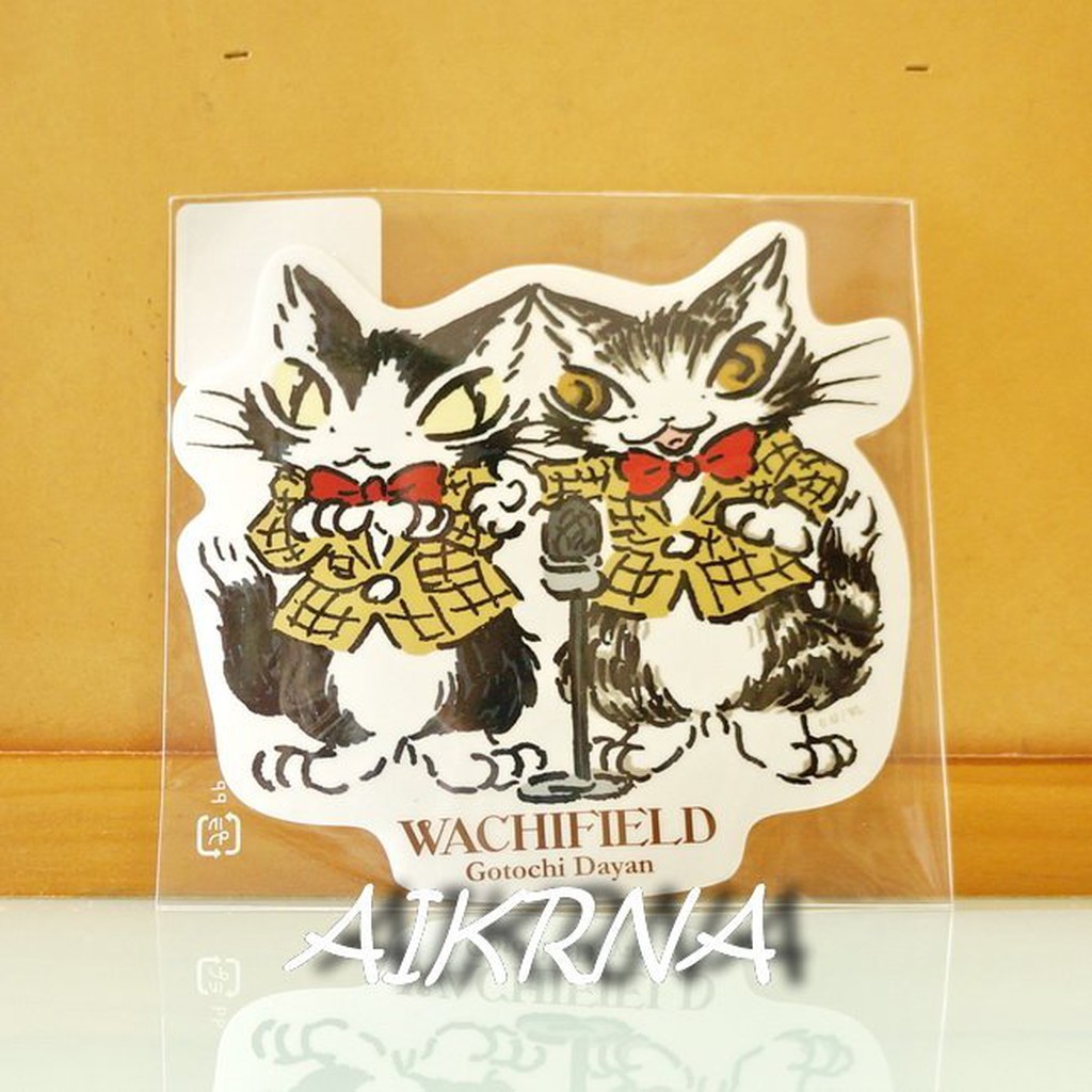 wachifield-dayan(瓦奇菲爾德,達洋)~全新限定品貓咪單面防水大貼紙(大阪漫才)
