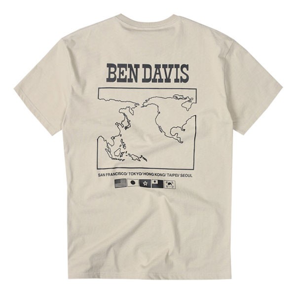 BEN DAVIS - BDZT-0098 ASIA NEW CITY TEE 短T (卡其) 化學原宿