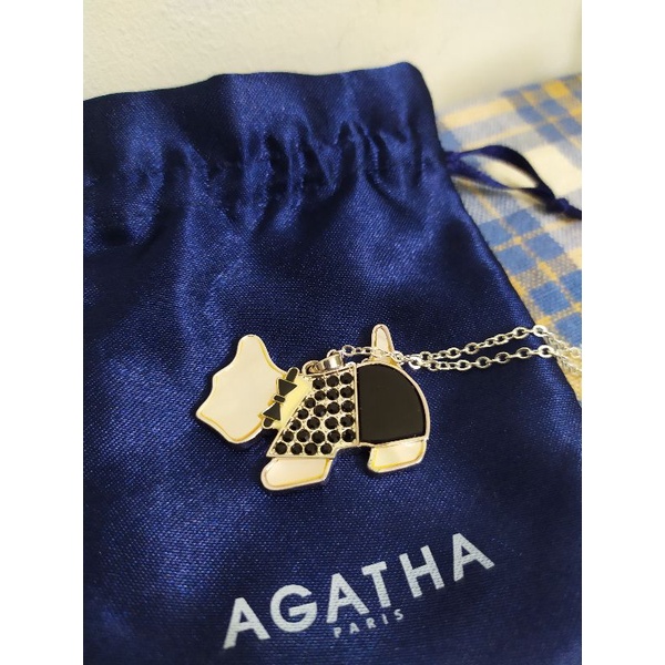 AGATHA Paris Scottie 蘇格蘭狗狗 銀項鍊 20週年限定版