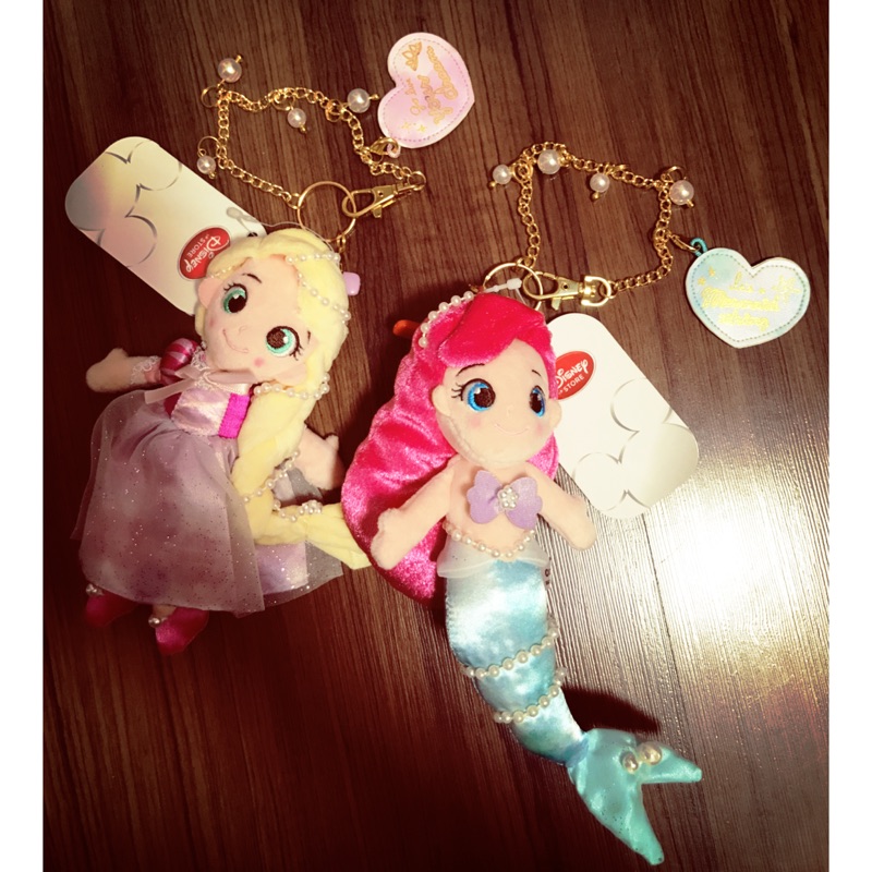 現貨 東京迪士尼 日本迪士尼 美人魚 長髮公主 美人魚公主 吊飾娃娃 達菲熊 雪莉梅 史黛拉 畫家貓