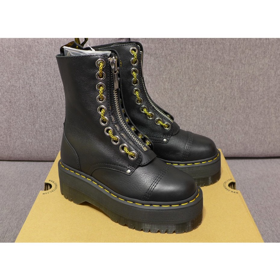 【現貨】Dr Martens Sinclair Hi Max Platform 馬汀 超厚底 10孔 黑色 軟皮 拉鍊