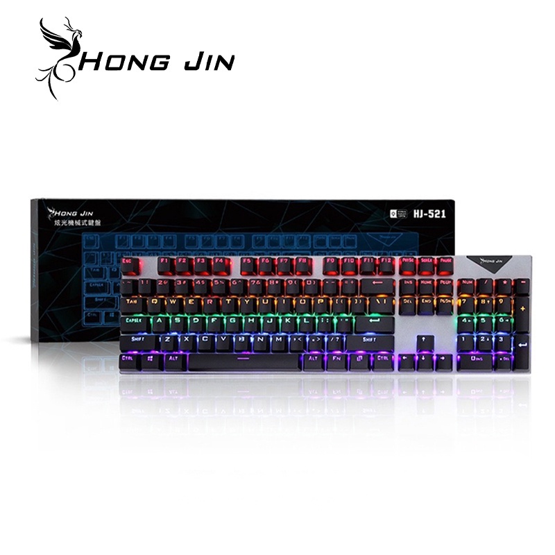 活動甩賣！HJ-521 電競機械式鍵盤 青軸電競鍵盤 鍵盤 遊戲鍵盤 機械式鍵盤 雷雕加一元送禮品