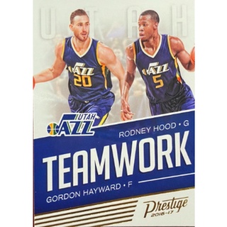 PANINI PRESTIGE GORDON HAYWARD RODNEY HOOD TEAMWORK 特卡