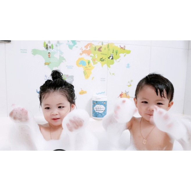 韓國沐浴泡泡粉500g 4款 天然界面活性劑 寶寶沐浴粉 100%天然泡泡澡