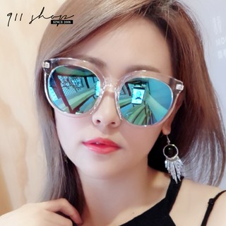 MIT臺灣製 時尚大圓框粗膠框反光水銀偏光太陽眼鏡【os583】911 SHOP
