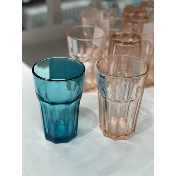 [IKEA代購］POKAL 杯子 玻璃杯 水杯 馬克杯 350ml 藍色 粉紅色