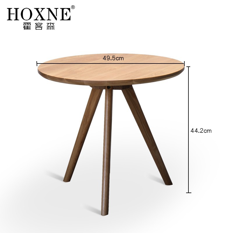 【居家用品】實木小圓桌日式原木茶幾邊幾角幾圓凳簡約北歐白橡木桌幾