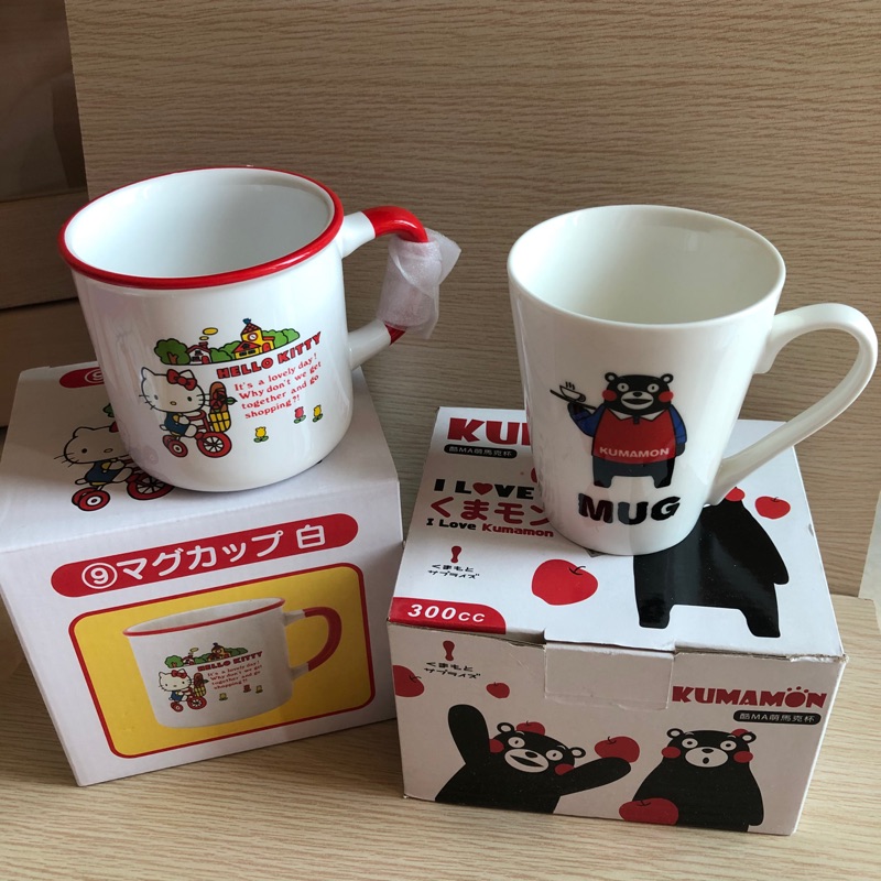 Hello Kitty &amp; Kumamon 造型馬克杯
