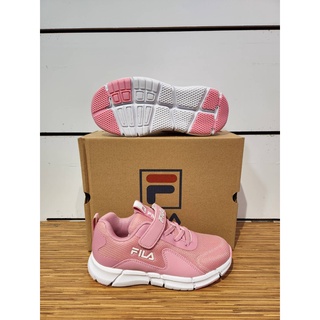 【清大億鴻】FILA KIDS 大童 輕量慢跑鞋 魔鬼氈 粉色 - 3J803W-551