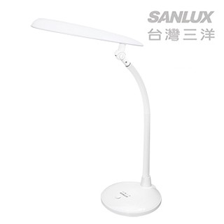 【SANLUX臺灣三洋】LED燈泡檯燈(SYKS-02) 現貨 白色控 超美 學生 租屋 廣角 隨意調整角度 臺灣製