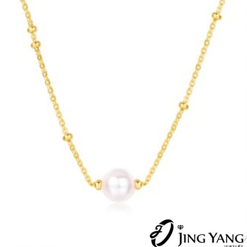 黃金貝珠套鍊 珍心  輕黃金 黃金女項鍊 9999純黃金 晶漾金飾鑽石JingYang Jewelry