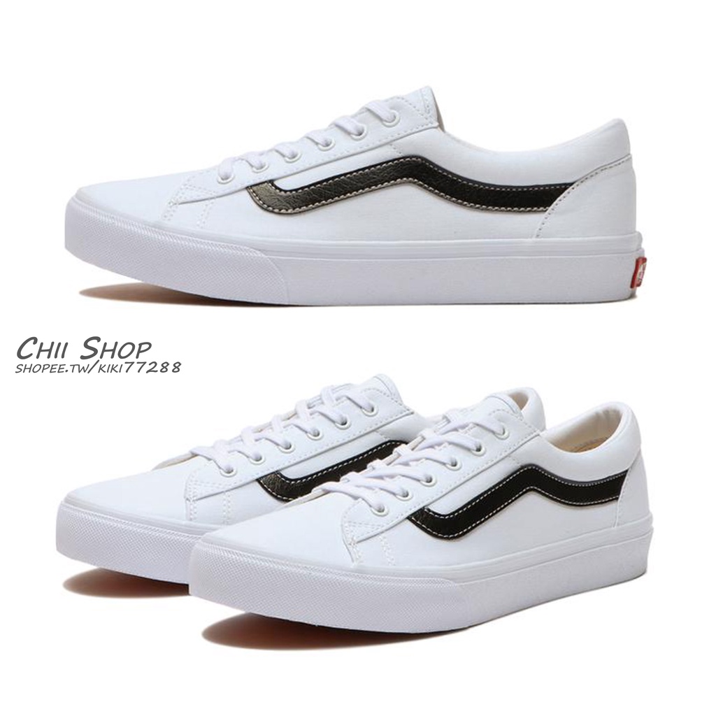 【CHII】日本 VANS RIPPER 白色 帆布鞋 WHITE/BLACK