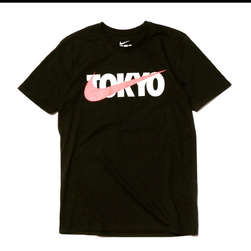 全新 Nike Tokyo Tee 東京限定 黑底紅勾L號