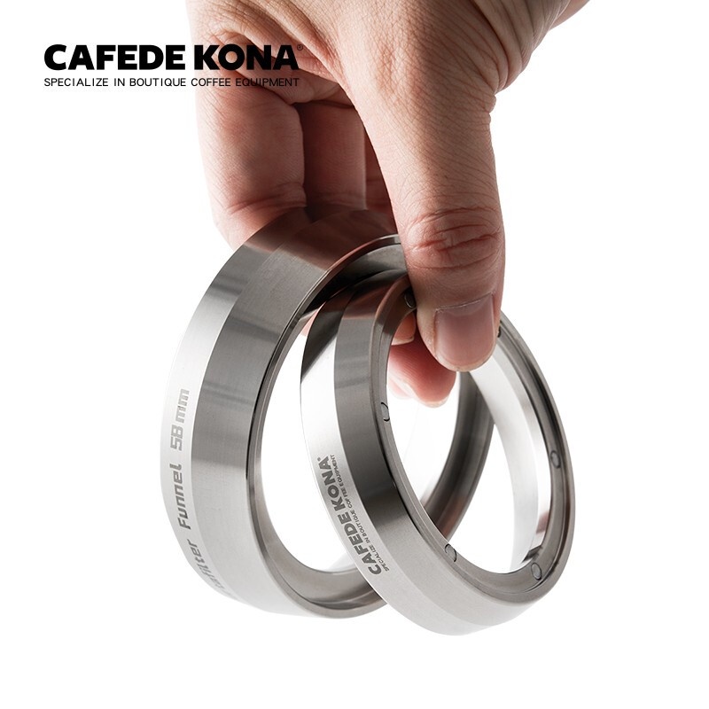 【關注有禮】現貨 速發 咖啡周邊 CAFEDE KONA咖啡接粉環CNC304不銹鋼接粉環防飛粉意式磁吸51/58mm