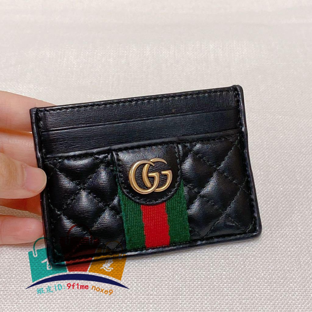 歐洲折扣代購gucci 古馳牛皮錢包卡夾卡包黑色 紅色 綠色包包 蝦皮購物