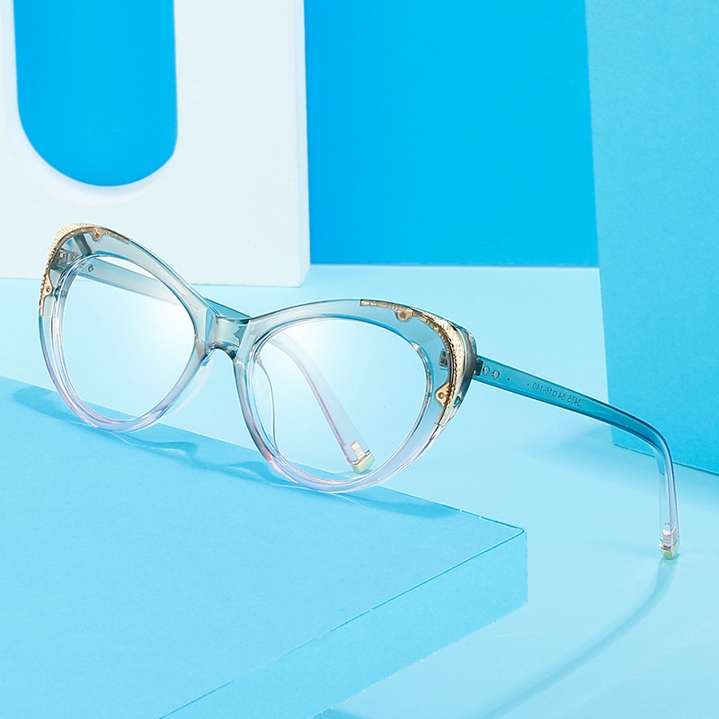 時尚新款奢華貓眼眼鏡框女光學眼鏡品牌設計防藍光女眼鏡框時尚