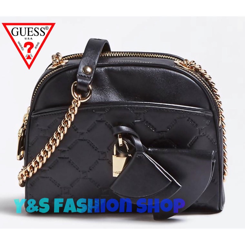 (Y&amp;S fashion)現貨在台🇺🇸guess luxe 經典頂級真皮 woc/側背包 出清價 現貨