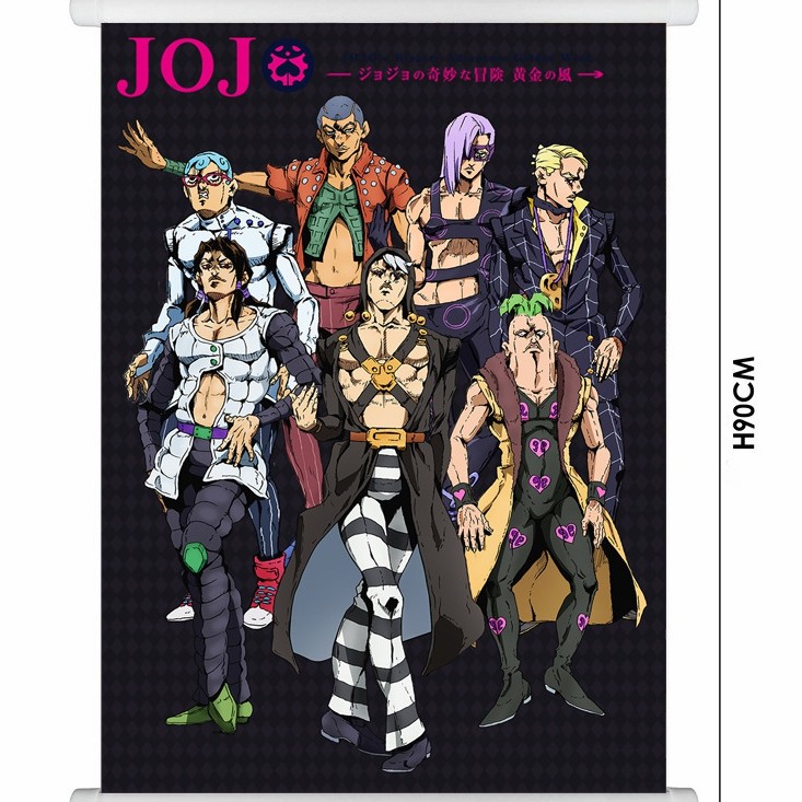 jojo的奇妙冒險 黃金之風 掛布海報 60*90公分 暗殺小組