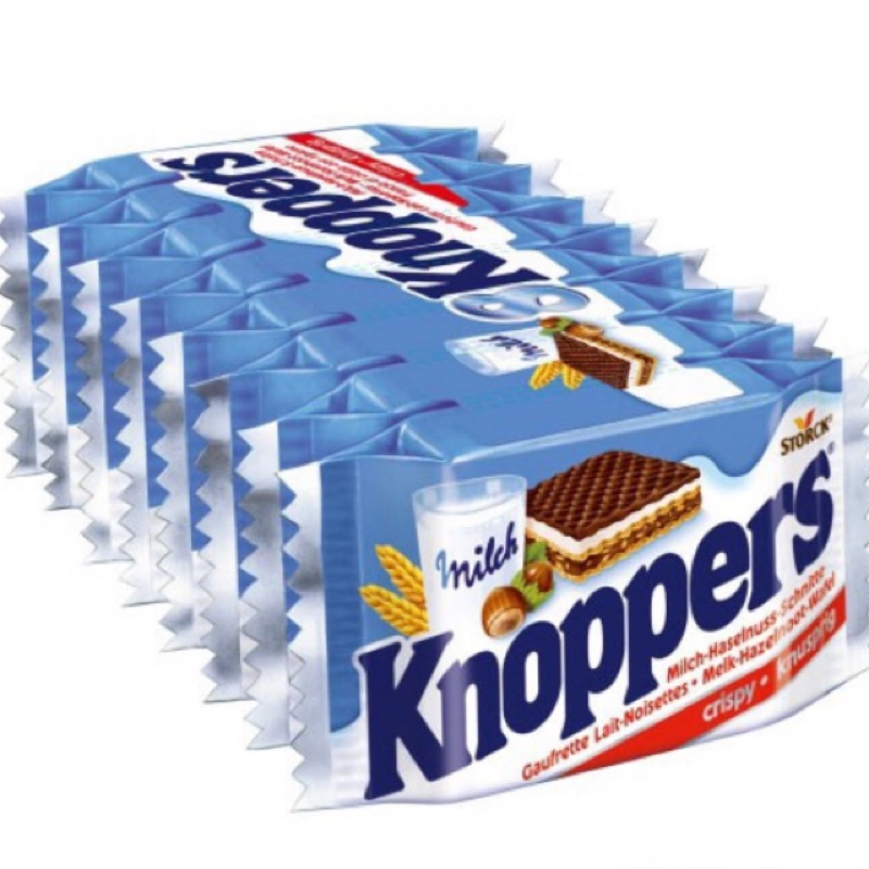 澳洲 現貨 knoppers 巧克力牛奶威化夾心餅乾 8入