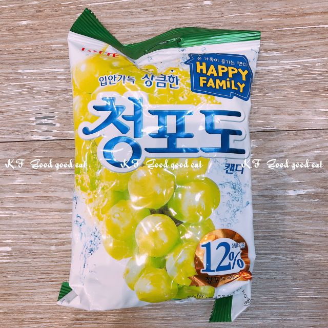 最新現貨！韓國 樂天LOTTE 青葡萄糖果 含有12%原汁 增量版 樂天超市 必買名單