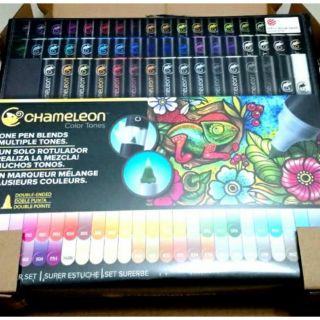 新款 Chameleon Art Products, Chameleon 變色龍 麥克筆 22色+著色本