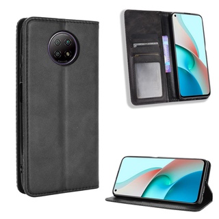 復古 掀蓋殼 紅米 Redmi Note 9T 5G 手機殼 隱形磁扣 磁吸保護殼 翻蓋皮套 支架插卡