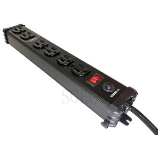 Castle 蓋世特 IA6 防火防雷電源突波保護插座 – 3孔/6座 延長線 電源線 1.8M 黑白藍紅 台灣製