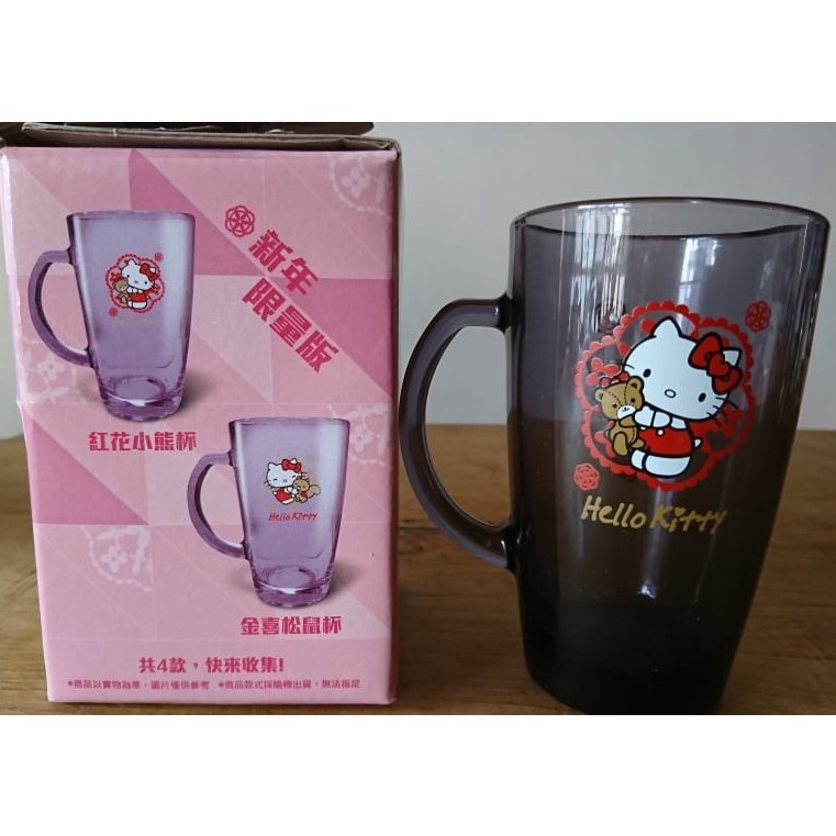 7-11 Hello Kitty 40週年限量版 玻璃馬克杯 (含把手)