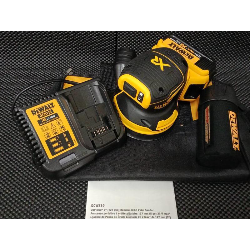 免運 全新 Dewalt 得偉 20V DCW 210 可調速 免碳刷 砂紙機 打蠟機 含集塵 研磨機