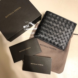 BV BOTTEGA VENETA 經典款編織男夾 卡位+零錢袋款
