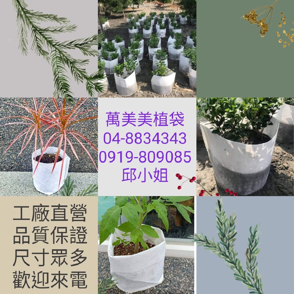 萬美工廠直營不織布4寸美植袋,移植袋,植栽袋,種菜袋,種樹袋,草莓袋,種薑袋,育苗袋,收納袋,置物袋,整理袋園藝資材