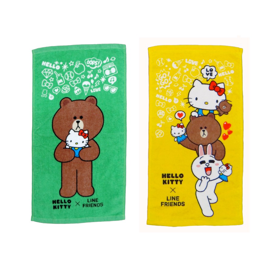 【Sanrio三麗鷗】Hello Kitty x Line童巾 100%棉 28x54cm