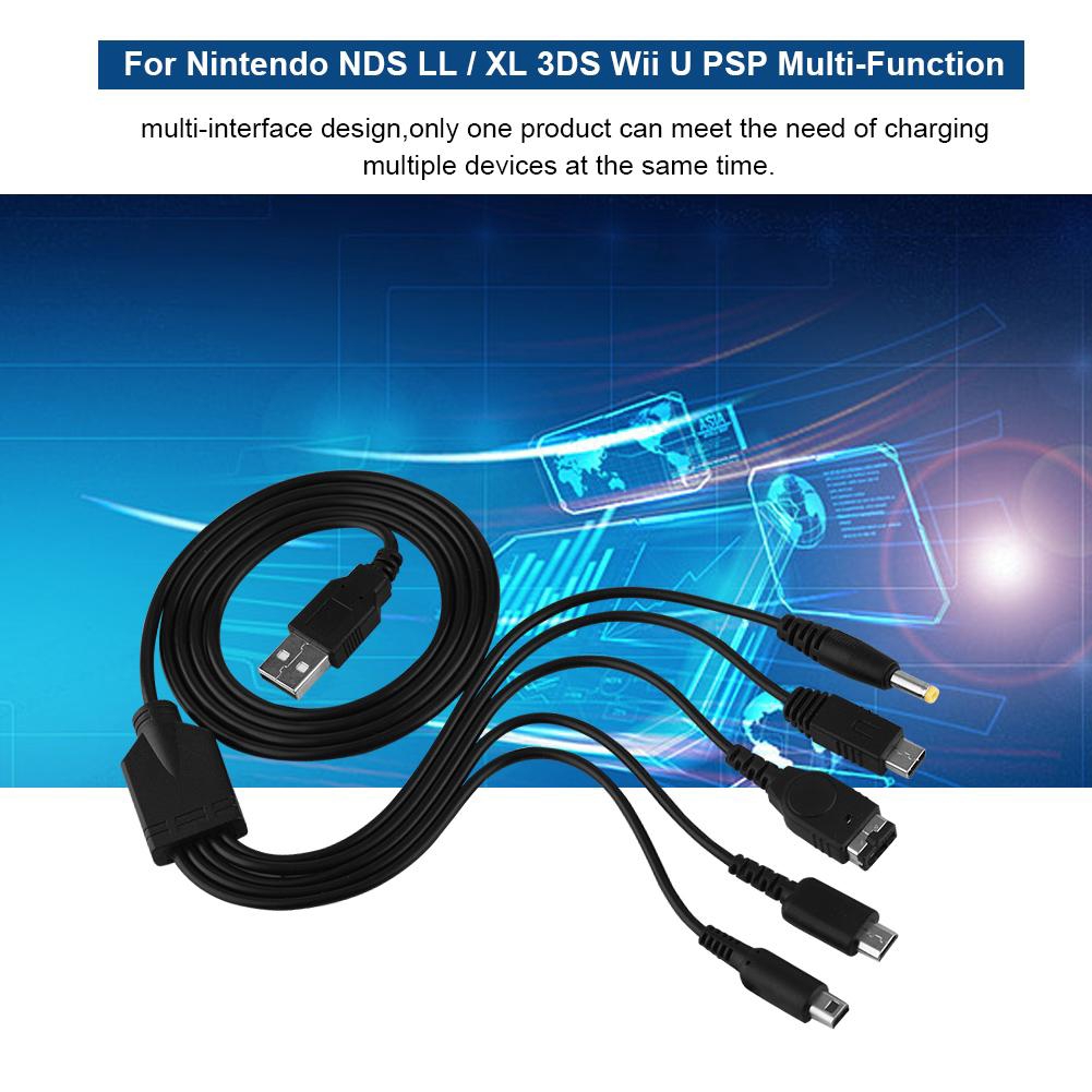 任天堂用於nintendo Nds Ll Xl 3ds Wii U Psp 的5 合1 充電器usb 蝦皮購物