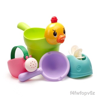 【現貨】兒童洗澡玩具戲水車男孩女孩小黃鴨洗頭杯嬰兒寶寶灑水壺套裝沙灘