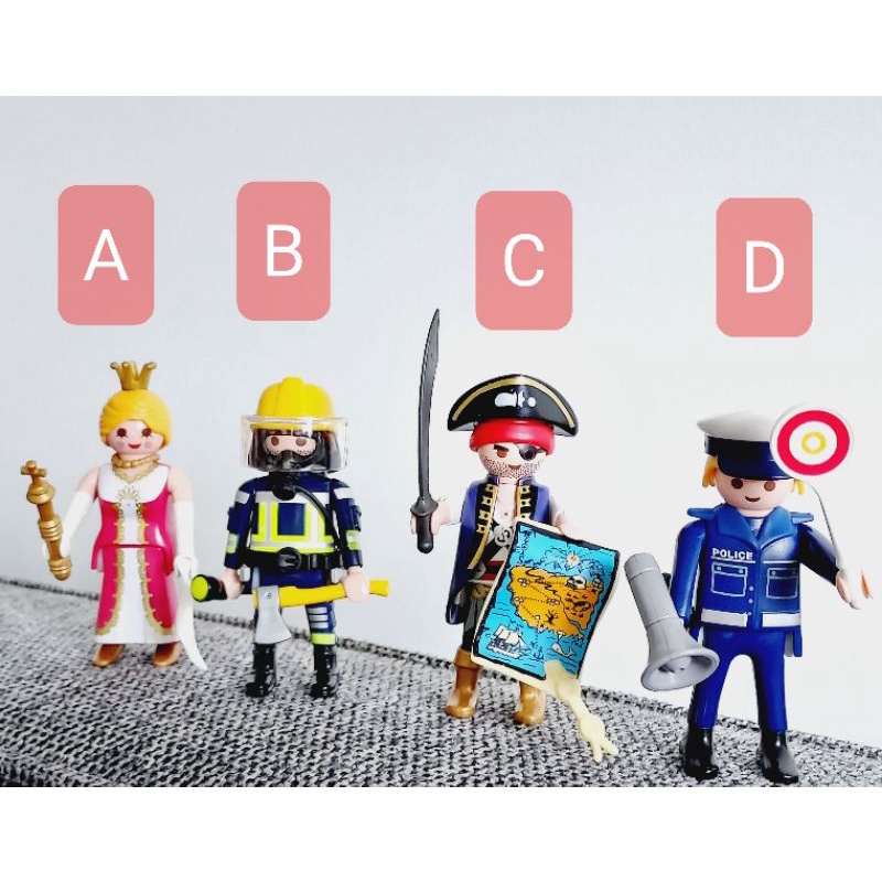 Playmobil摩比 羅馬兵 動物保育員 公主 消防員 藏寶圖海盜 警察 仙子