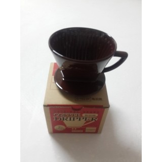 日本 三洋產業 深濾過層瓷器 有田燒濾杯 雙孔 G-102 (3~5 人用) 咖啡色 贈有田燒專用濾紙100入