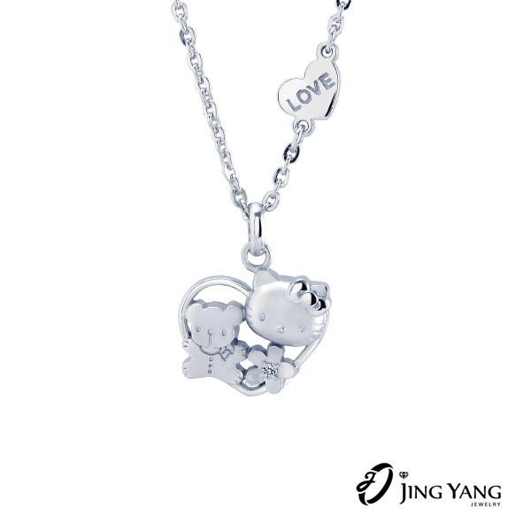 Hello Kitty項鍊  925銀項鍊 NCV-150 晶漾金飾鑽石JingYang Jewelry