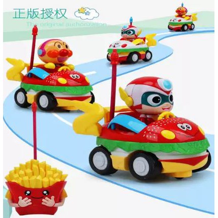 ❄挖挖寶☸️日本卡通 燈光 音效 麵包超人 電動 無線 聲光 遙控車 漢堡薯條 兒童玩具 汽車 玩具車 迴力車 工程車