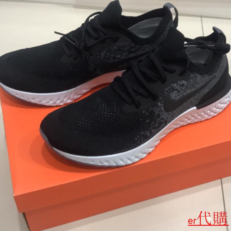 nike epic react flyknit black grey