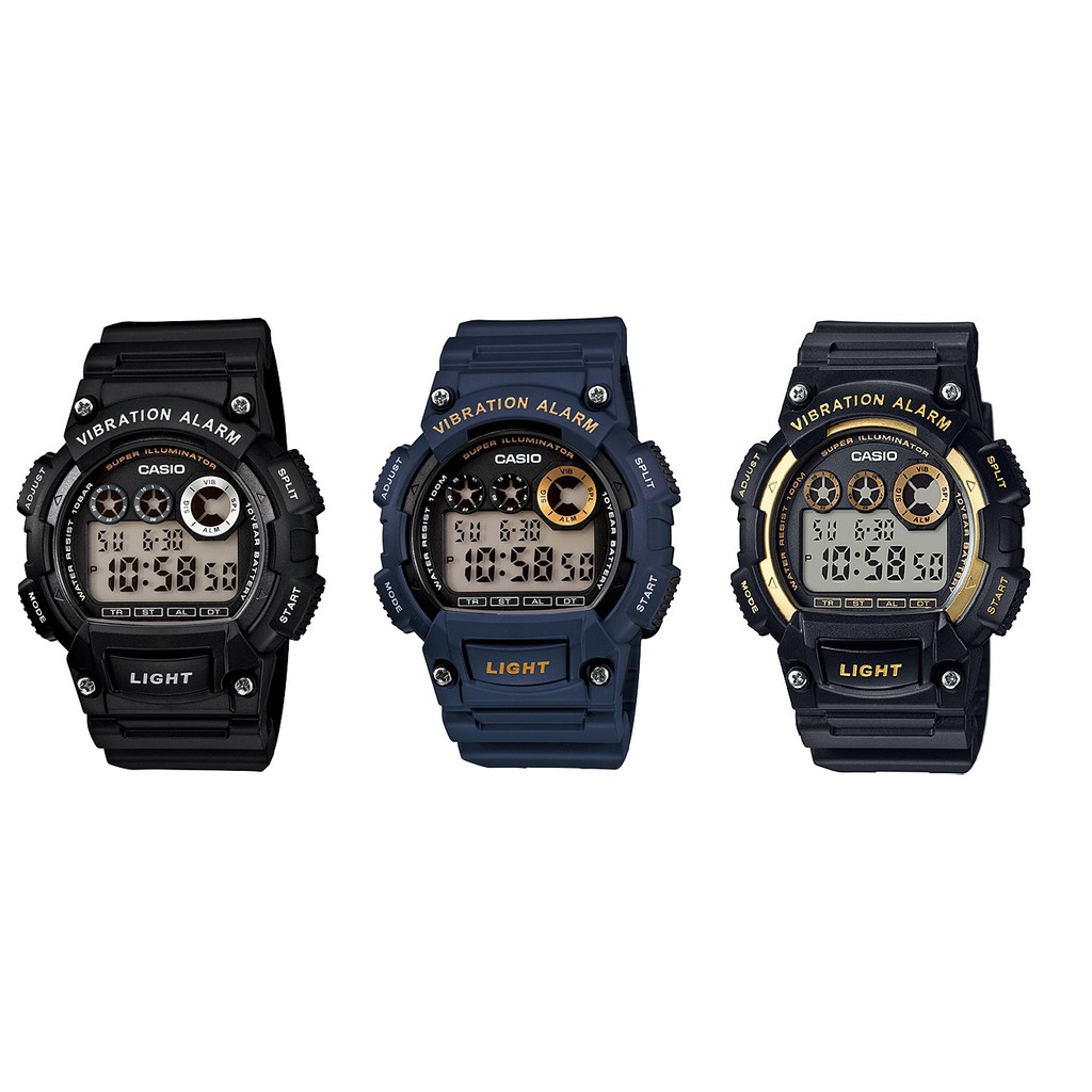 【CASIO】CASIO卡西歐防水運動錶 W-735H 震動鬧鈴 100米防水 台灣卡西歐保固一年