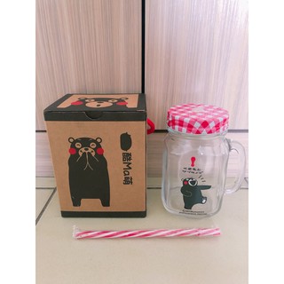 [全新] 熊本熊 KUMAMON 玻璃杯罐 梅森杯 KM450-1