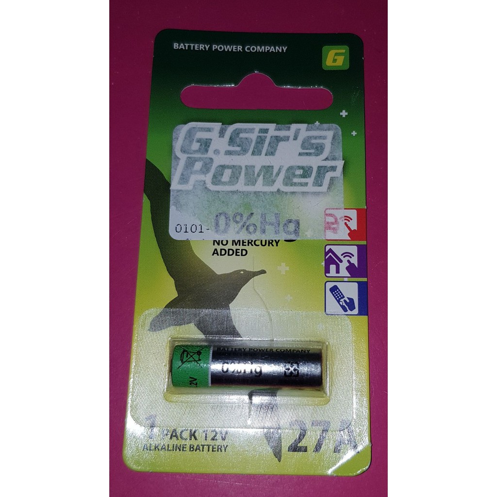 現貨~36小時內出貨~G'Sir's Power 12V 鹼性電池 鹼錳柱型電池 遙控器電池 27A *