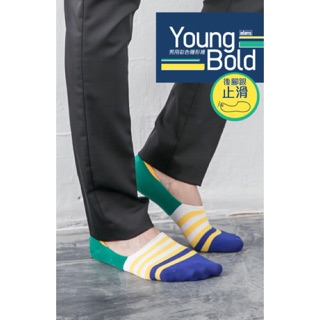 [火力全開888]蒂巴蕾 Young Bold 男用彩色隱形襪-條紋拼色