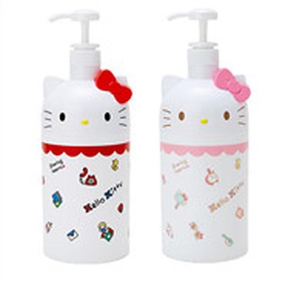 Kitty旅行塑料瓶子分裝瓶大容量按壓式洗發水沐浴露乳液瓶